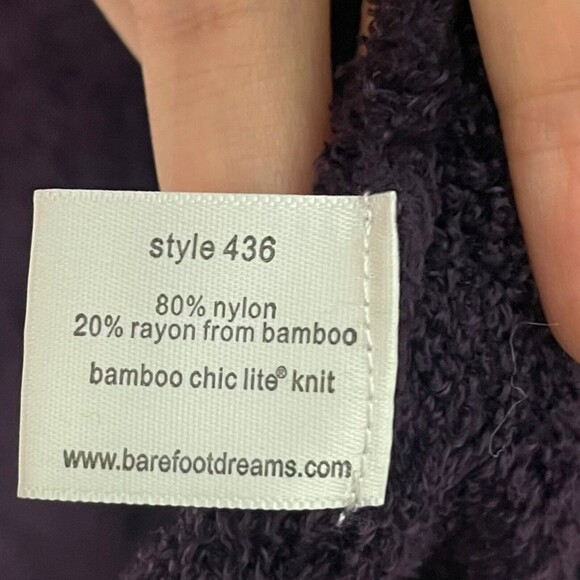 Barefoot Dreams Calypso 436 Cascade Cardigan Size S/M Women's Purple Bamboo - Picture 10 of 11